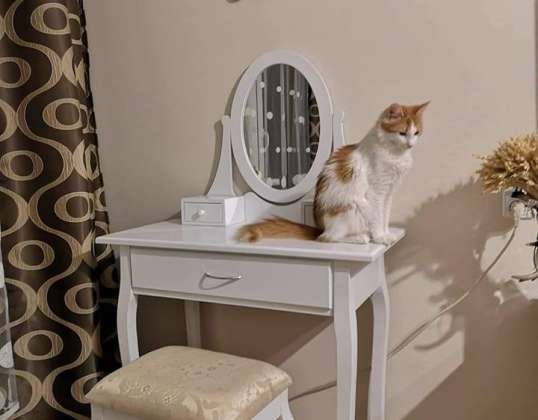 Cosmetic table + chair / Dressing table with Mirror - furnitures