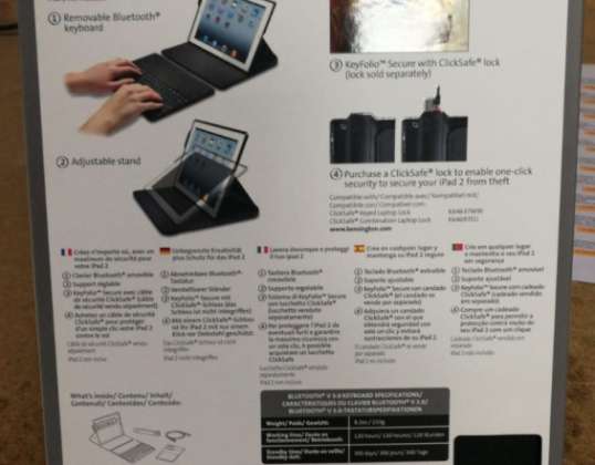 ESTUCHE DE SEGURIDAD KENSINGTON iPAD 2 BLUETOOTH TECLADO - ALEMÁN