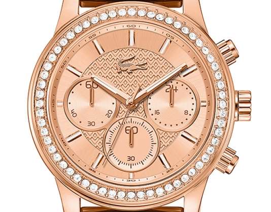 Lacoste Uhr Uhren Damenuhr 2000834 CHARLOTTE Edelstahl Rosegold