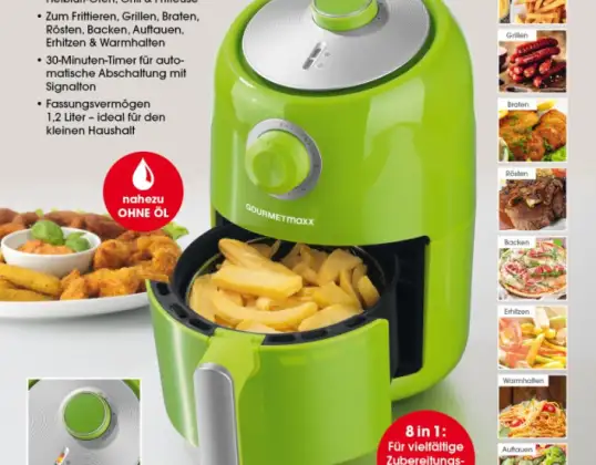 GOURMETmaxx Heißluft-Fritteuse 1,2l 1000W limegreen - TV Werbung