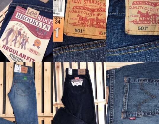 Lot de jeans de grandes marques LEVIS LEE WRANGLER