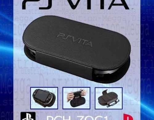 Housse / support de voyage officiel en cuir 2 en 1 pour Sony PS Vita