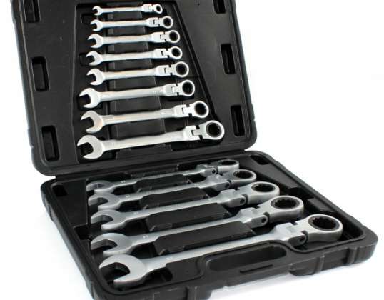 KRAFTMULLER 13 PIECE FLAT RATCHET KEY SET