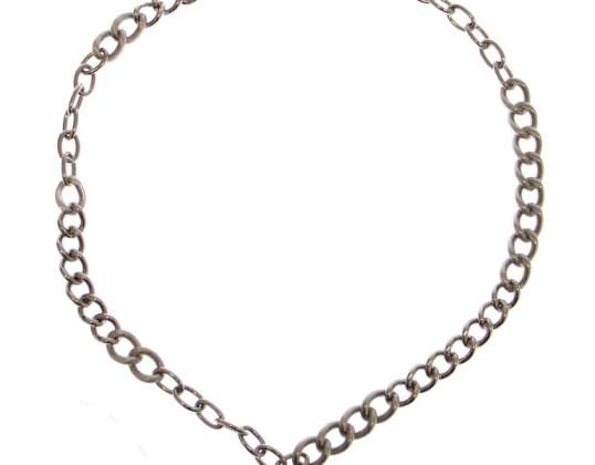 Dolce & Gabbana Mässing Silver DG Logotyp Kedjehalsband