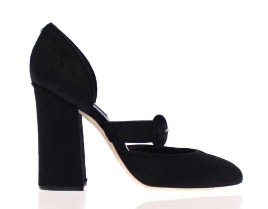 Dolce & Gabbana Black Pony Fur Leather Mary Janes Buty