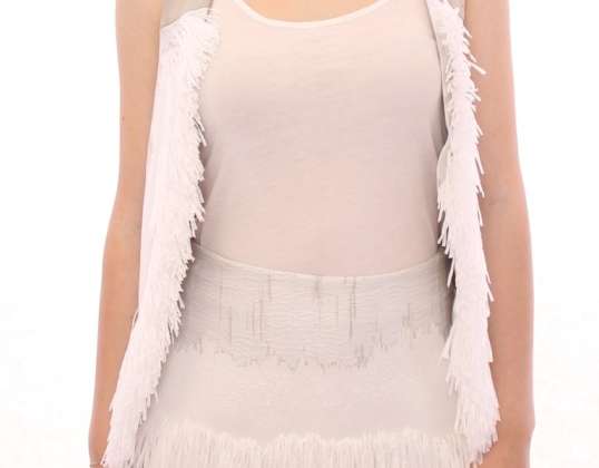 Arzu Kaprol White Lashes Open Back Vest Jacke