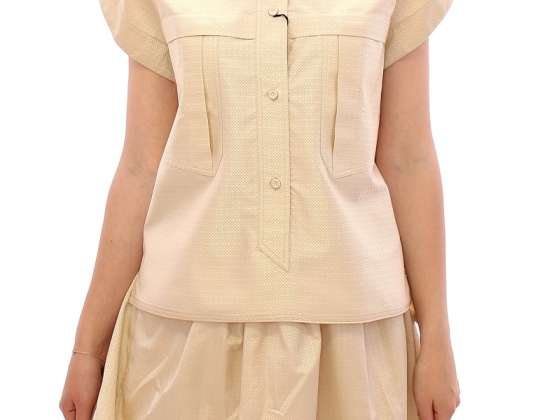 Andrea Incontri Beige Blusa sin mangas