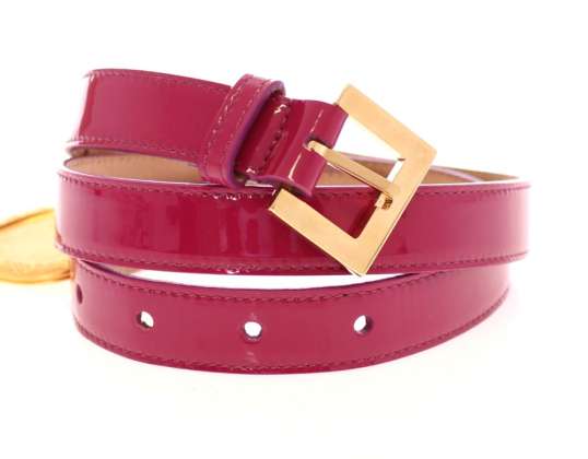 Dolce &Gabbana Roze Lederen Logo Charm Riem