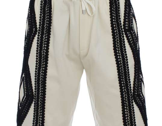 Dolce & Gabbana White Torero Negro Pantalones Cortos por encima de las Rodillas