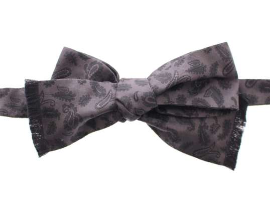 Dolce & Gabbana Black Silk Barroco Paisley Untied Bow Tie
