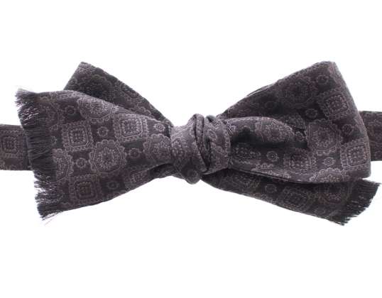Dolce & Gabbana Black Silk Barroco Paisley Untied Bow Tie