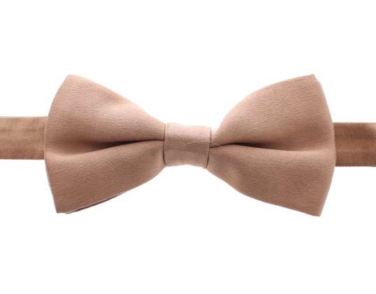 Dolce & Gabbana Beige Solid Silk Tied Bow Tie