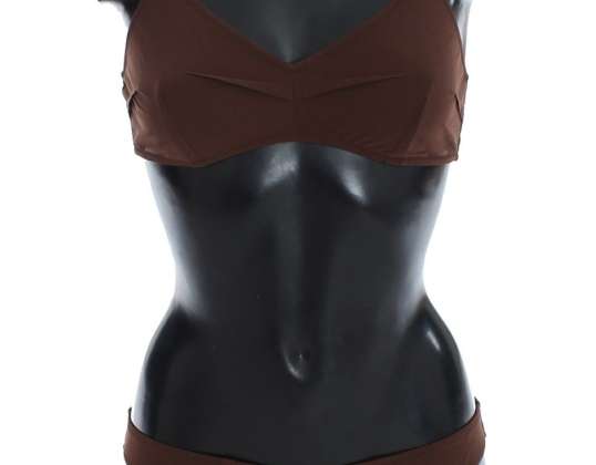 Dolce & Gabbana Brown Dvojdielne plavky Bikini Beachwear