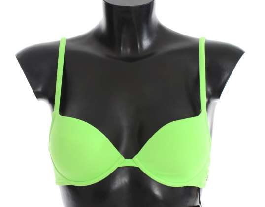Dolce & Gabbana Green Bikini Top Bra Costume de baie Beachwear