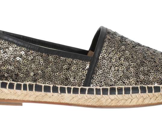 Alpargatas Mocasines de lentejuelas Dolce & Gabbana Oro Negro