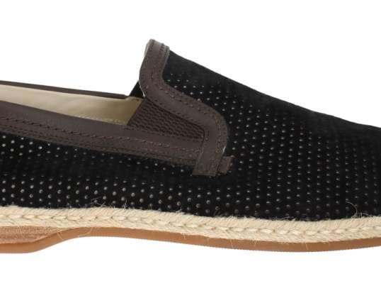 Dolce & Gabbana Black Brown kožené prodyšné mokasíny
