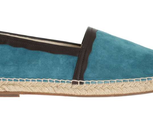 Dolce & Gabbana Blue Zamsz Skórzany Corrida Espadryle