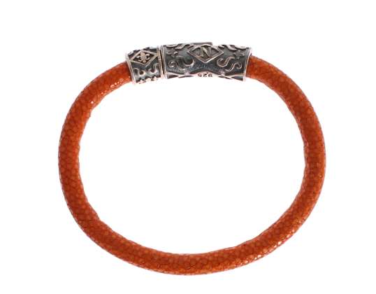 Nialaya Orange Stingray 925 Vintage armband