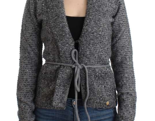 Cavalli Graue Strickjacke aus Wolle