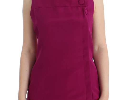 Barbara Casasola Purple Silk Bluza fara maneci Top