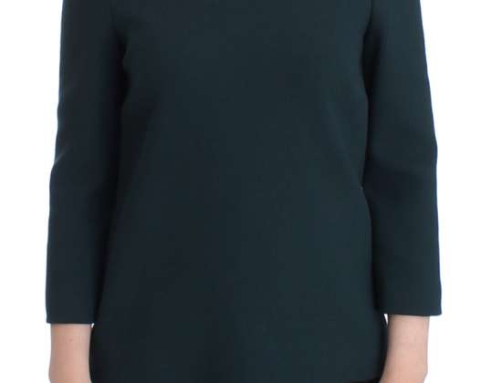 Dolce & Gabbana Green 3/4 ръкав вълнена блуза
