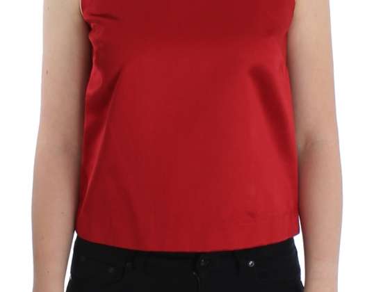 Dolce & Gabbana Red Silk Tank Top