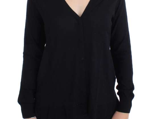 Dolce & Gabbana Maglione Cardigan Bottone Lana Nera