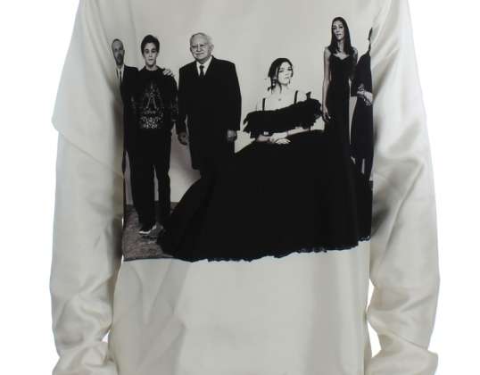 Dolce & Gabbana DG AİLE Baskı Crewneck İpek Kazak