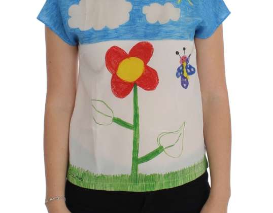 Dolce & Gabbana Multicolor MAMMA SARA Seide T-Shirt