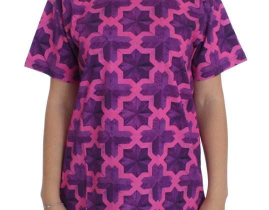 House of Holland Pink Purple Bumbac Motive T-shirt