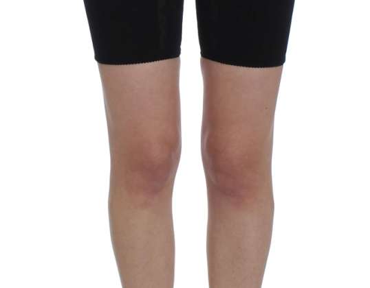 Dolce & Gabbana Negru Stretch High Waist Mini Pantaloni scurți