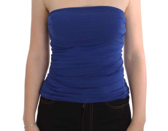 PLEIN SUD Blue Stretch Bustier Topp