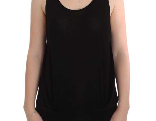 Blusa sem mangas de estiramento preto PLEIN SUD