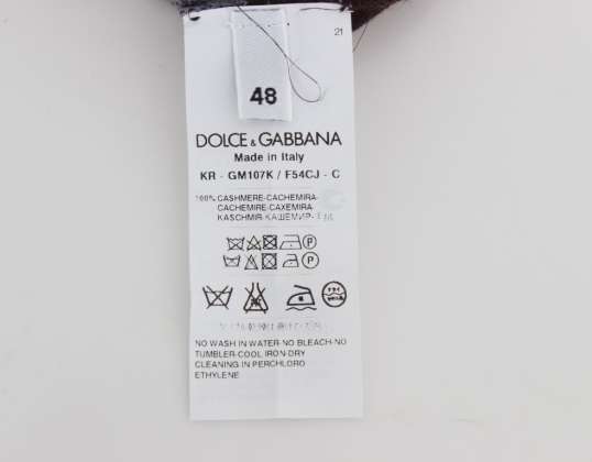 Dolce & Gabbana ruskeanharmaa raidallinen kashmirpusero villapaita