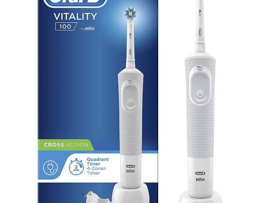 Oral-B Vitality 100 Caixa Branca de Ação Cruzada