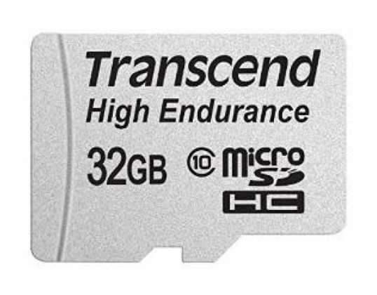 Transcend MicroSD/SDHC kortelė 32GB Didelės ištvermės Cla.10 TS32GUSDHC10V