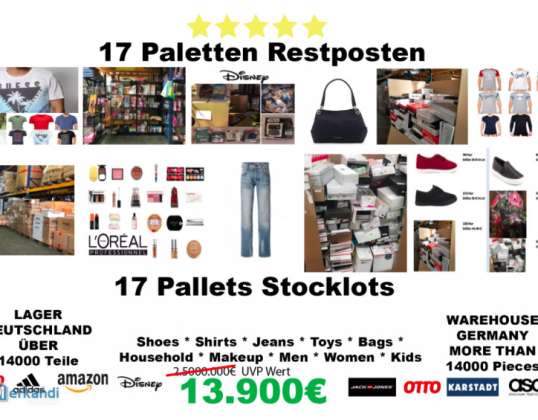 14.000 partes por 1 € resto de mercancía paletizada