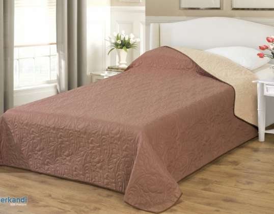 ДВУСТОРОННЕЕ QUILTED Покрывало 200X220CM BROWN / BEIGE