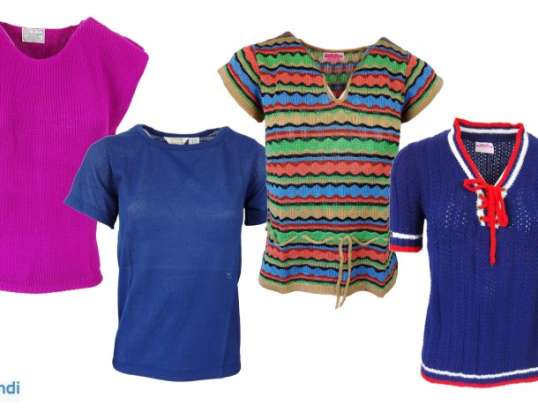 T-shirty i topy damskie z dzianiny w stylu vintage