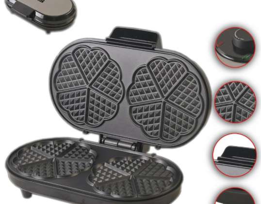 DMS® Doppel-Waffeleisen Edelstahl Waffelautomat Waffeln Waffel Maker H