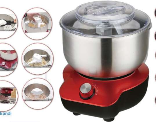 DMS® 5 L Küchenmaschine 1400W Knetmaschine Rührmaschine Edelstahl
