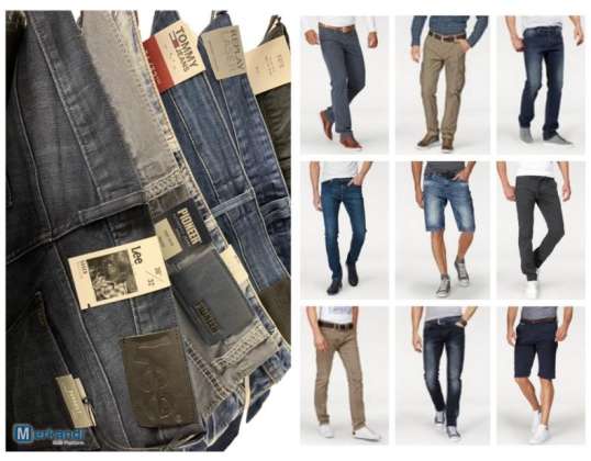 Mænds Jeans- Mix mærker: Replay, Tommy Hilfiger, Lee, Tom Tailor Tøj