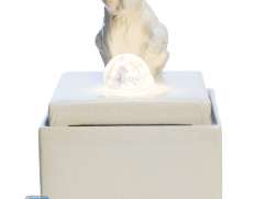 Zimmerbrunnen Keramik mit drehender Lichtkugel Miau Table Top