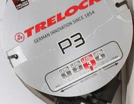 Trelock rower kabel opancerzony blokady P 3 czarny i srebrny z klipsem