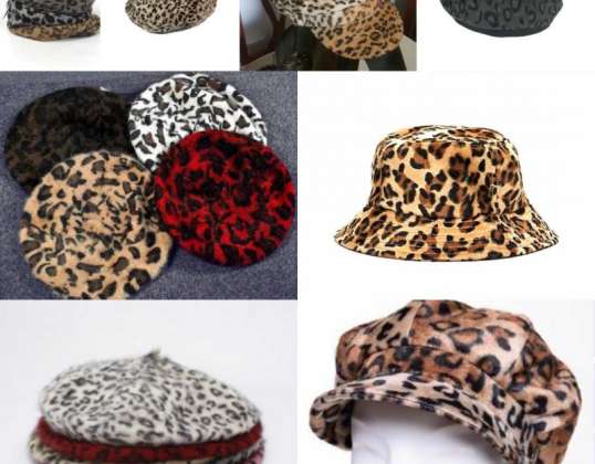 Baskenmützen Animal Print Pack Hüte in verschiedenen Farben und Modellen