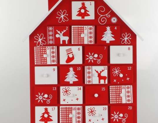Kalender van & # 39; Advent houten huis (MD734)
