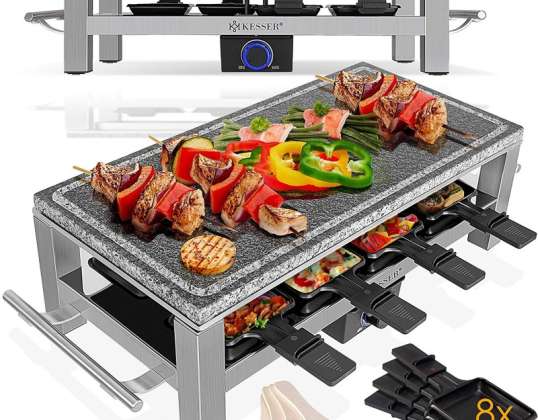 Raclette Grill Kesser Płyta z kamienia naturalnego ze stali nierdzewnej
