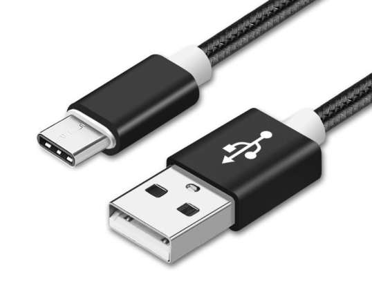 Reekin-kabel (USB-C) 1 meter (sort-nylon)
