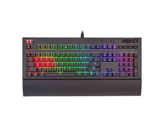 Thermaltake X1 USB QWERTZ Nemški Black KB-TPX-SSBRGR-01