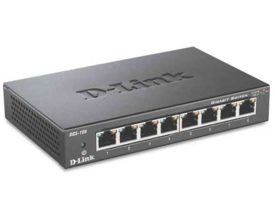D Link Switch 8 port 10/100/1000 DGS 108/E